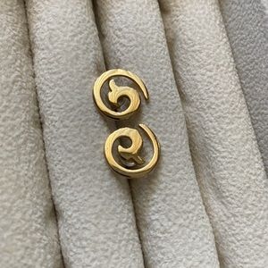 Yellow Gold plated stud earrings
